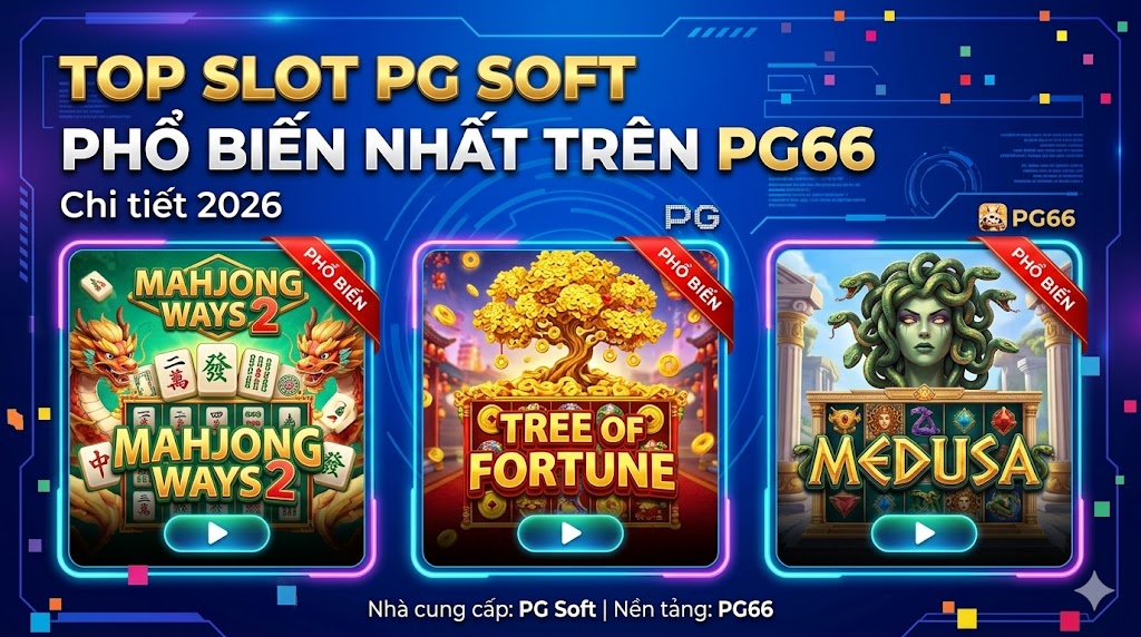 Top Slot PG Soft Phổ Biến Nhất Trên PG66 | Danh Sách Cập Nhật 2026